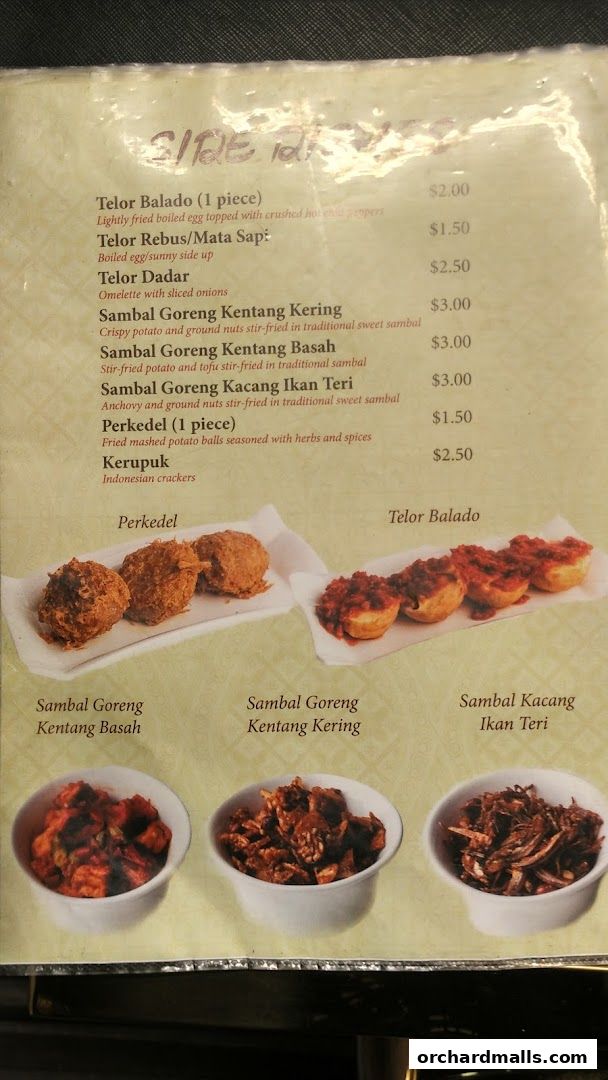Menu page for Pondok Jawa Timur