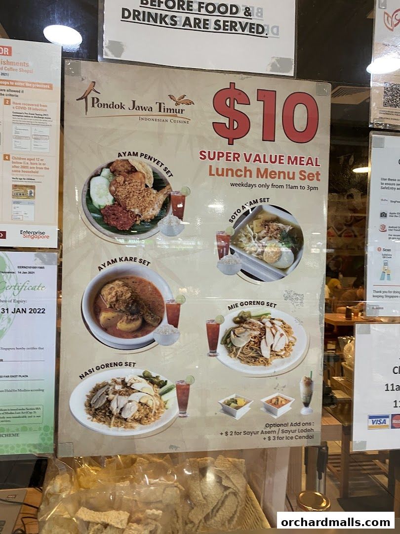 Menu page for Pondok Jawa Timur