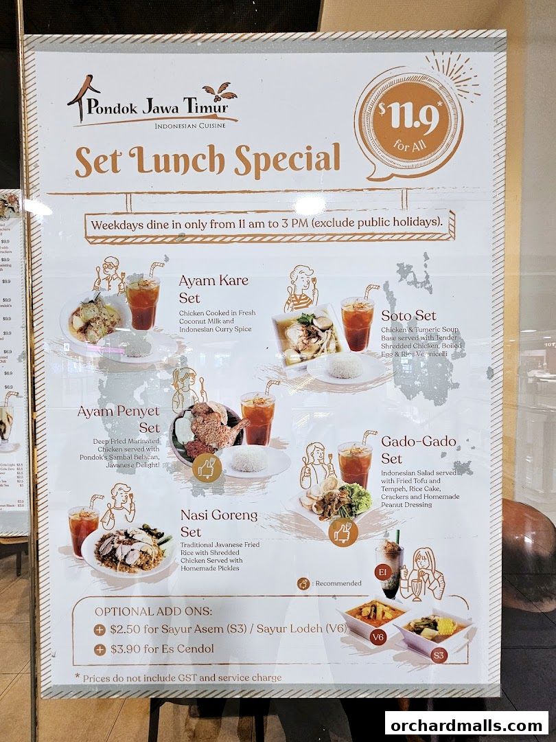 Menu page for Pondok Jawa Timur