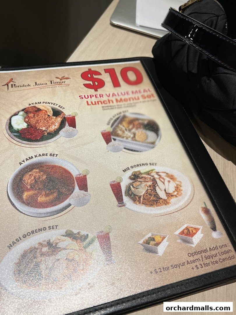 Menu page for Pondok Jawa Timur