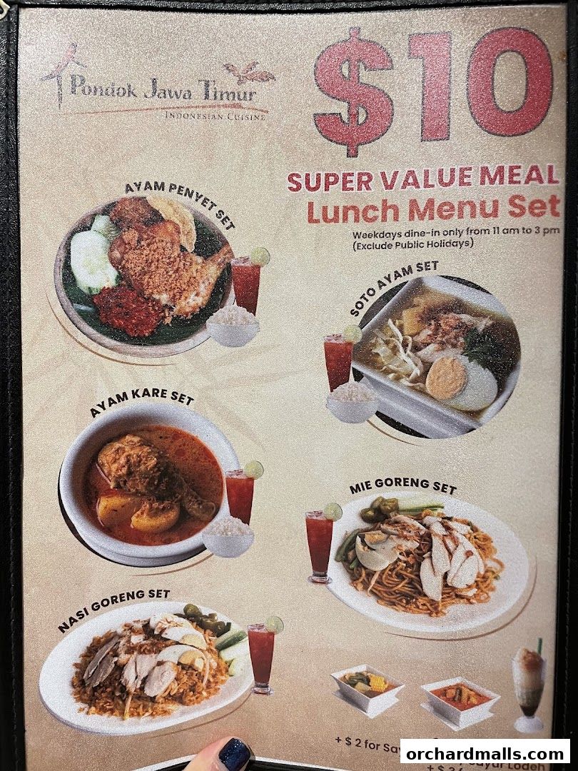 Menu page for Pondok Jawa Timur