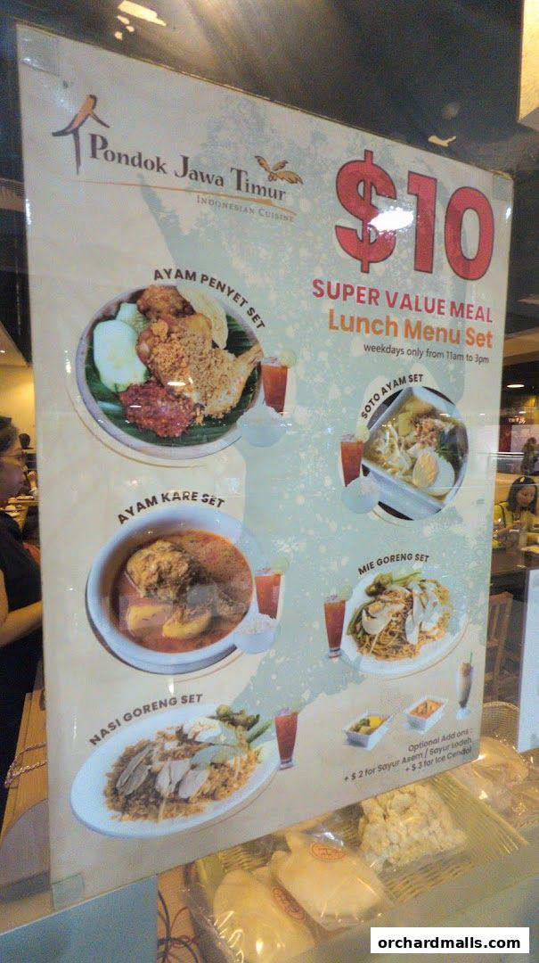 Menu page for Pondok Jawa Timur