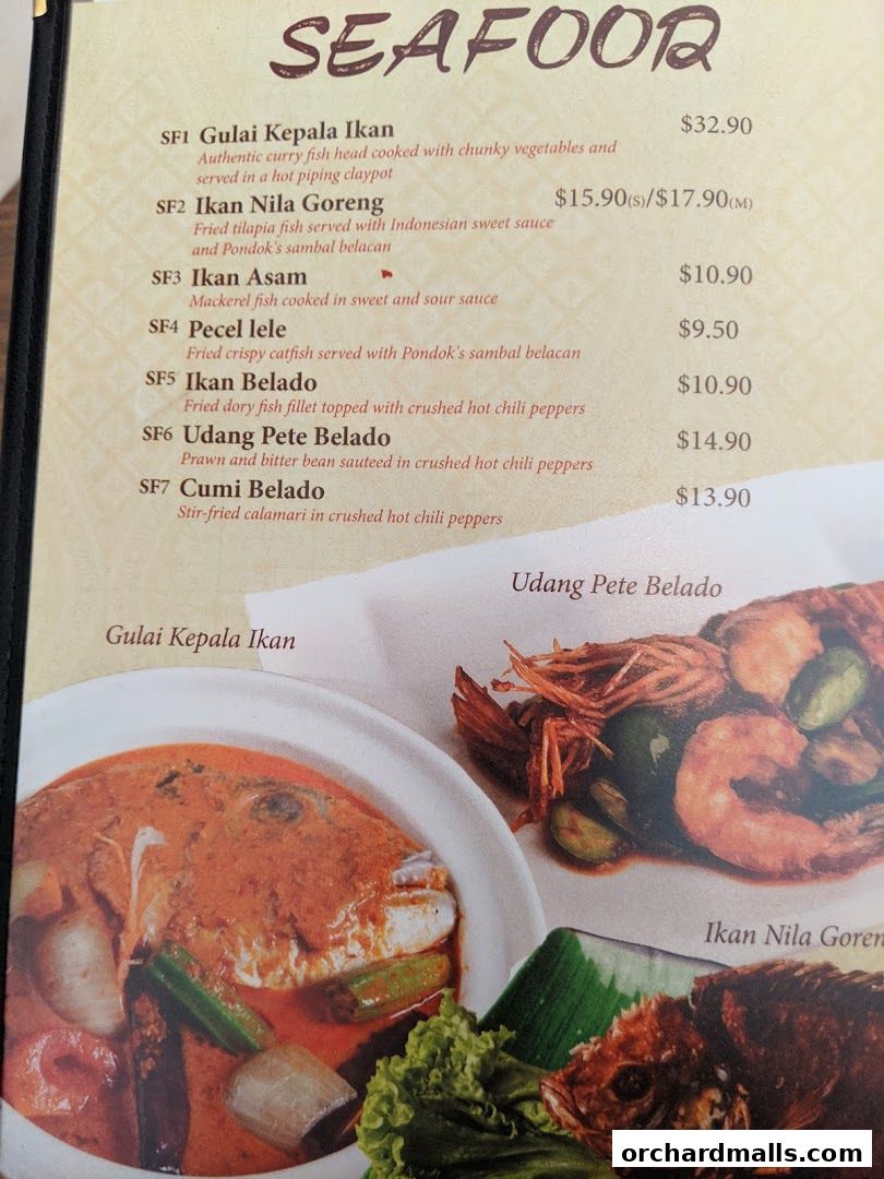 Menu page for Pondok Jawa Timur