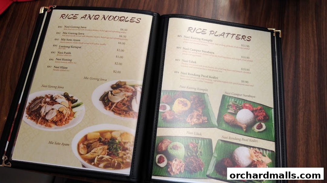 Menu page for Pondok Jawa Timur