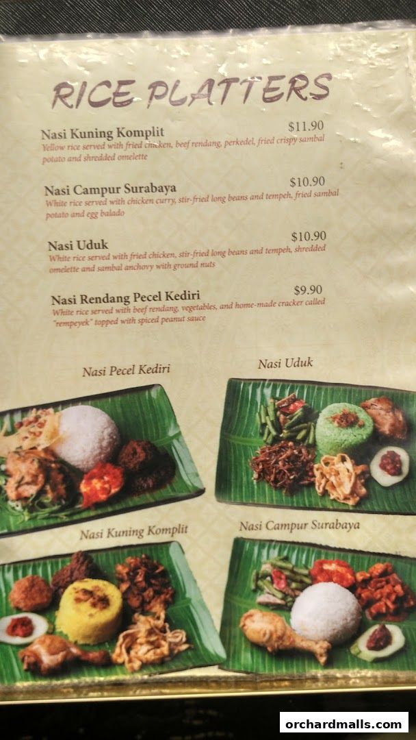 Menu page for Pondok Jawa Timur