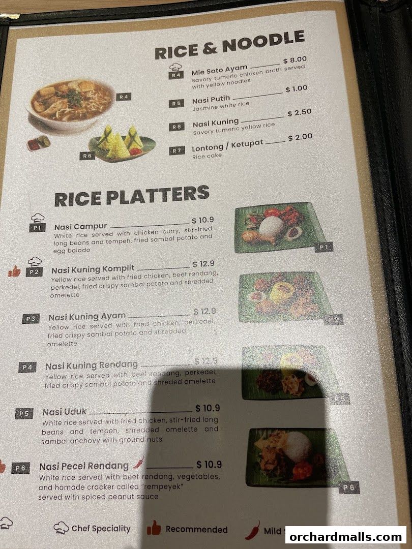 Menu page for Pondok Jawa Timur