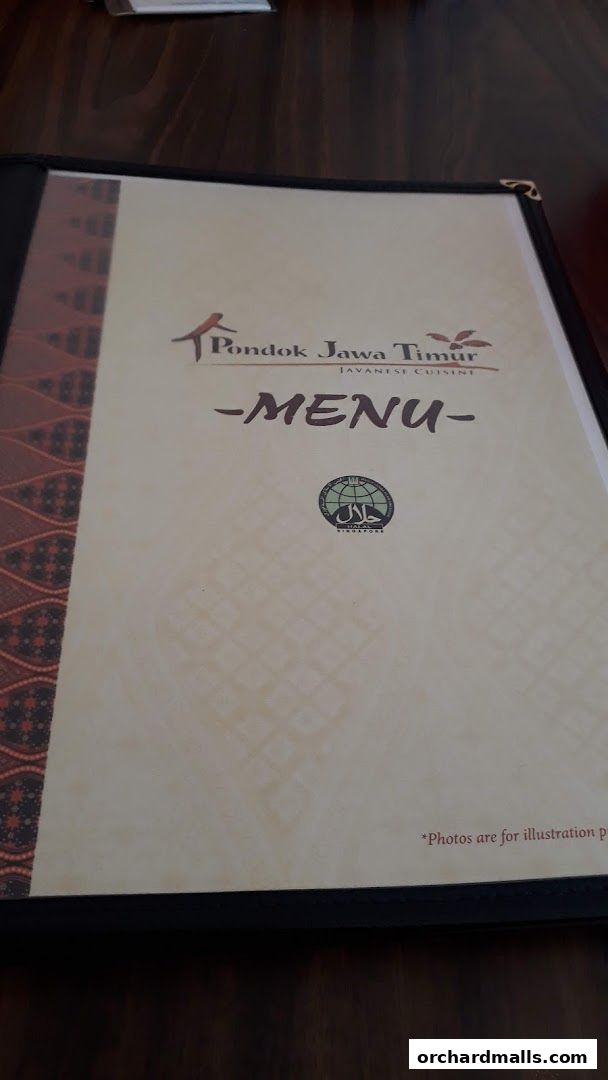 Menu page for Pondok Jawa Timur