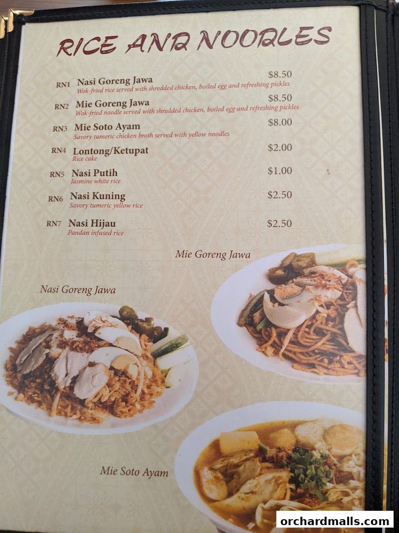 Menu page for Pondok Jawa Timur