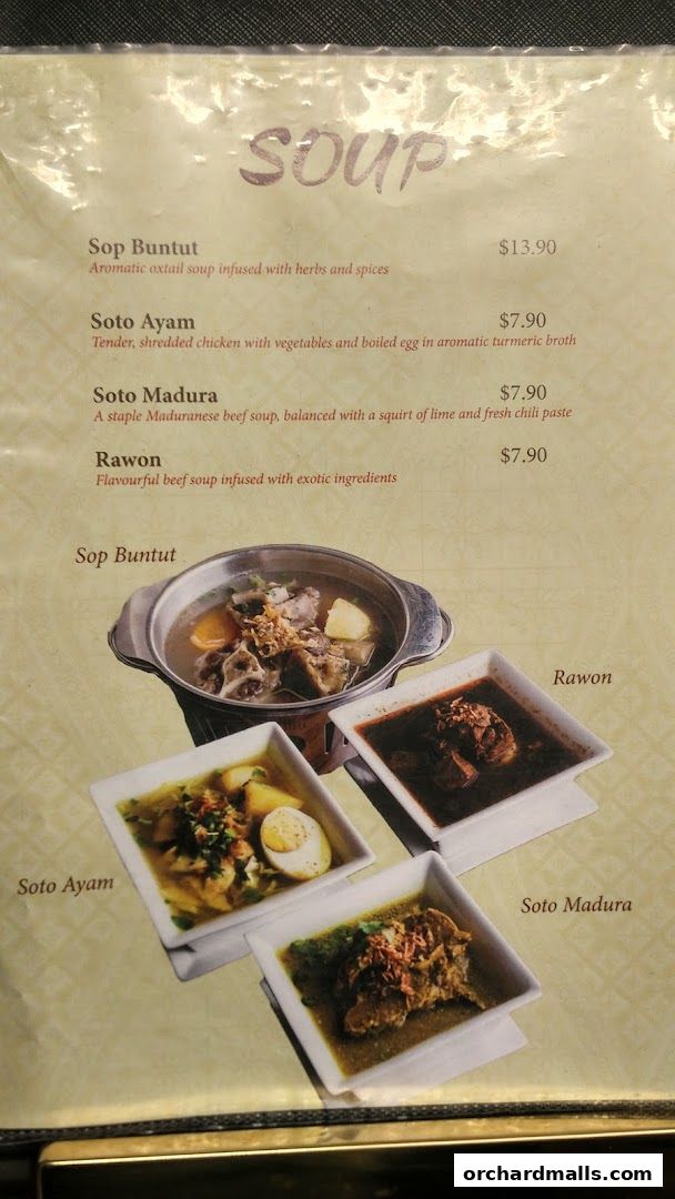 Menu page for Pondok Jawa Timur