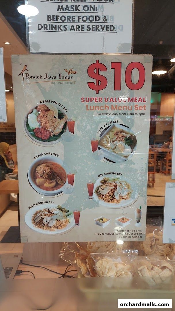 Menu page for Pondok Jawa Timur