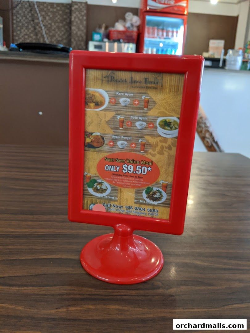 Menu page for Pondok Jawa Timur