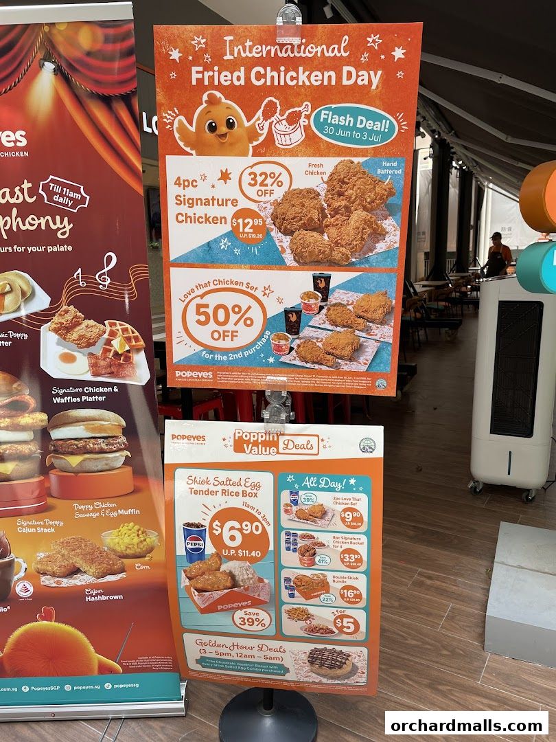 Menu page for Popeyes Orchard Exchange