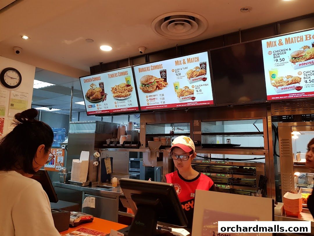 Menu page for Popeyes Orchard Exchange