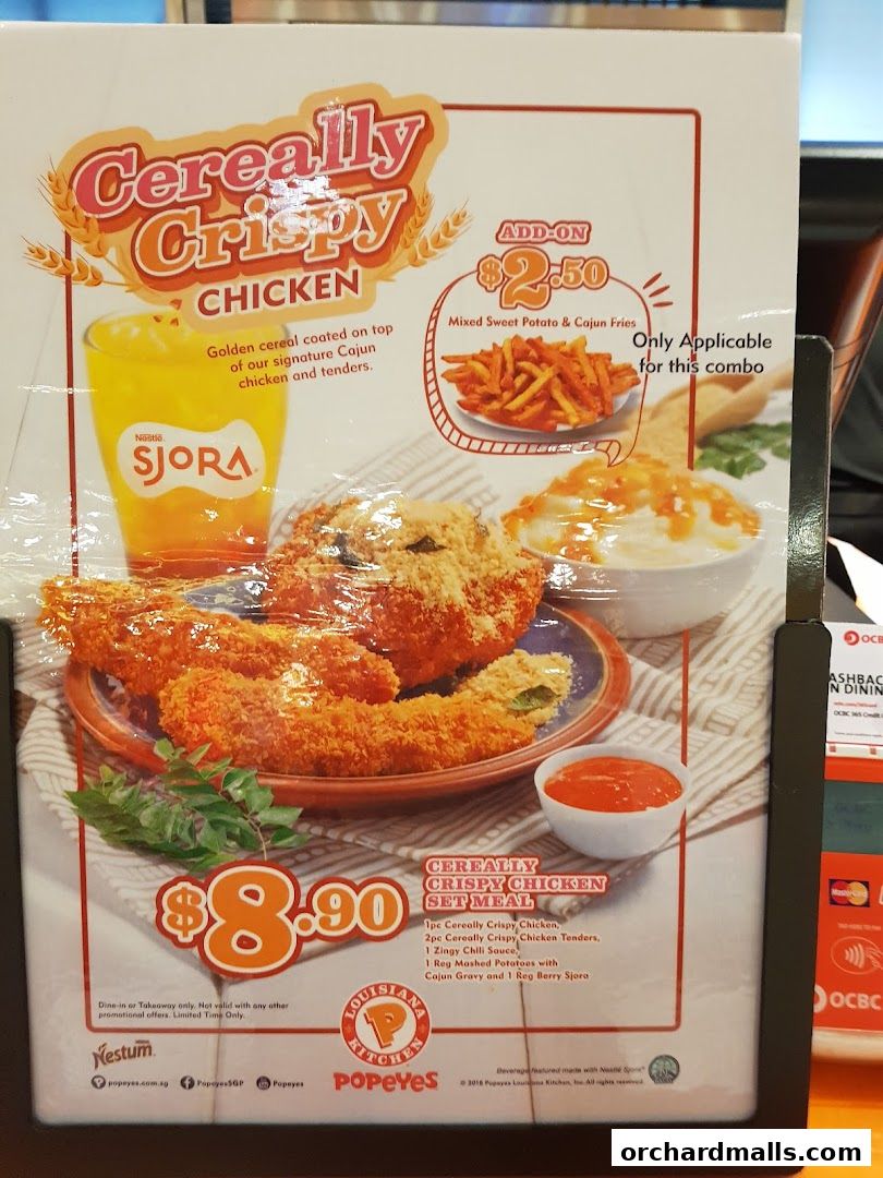 Menu page for Popeyes Orchard Exchange