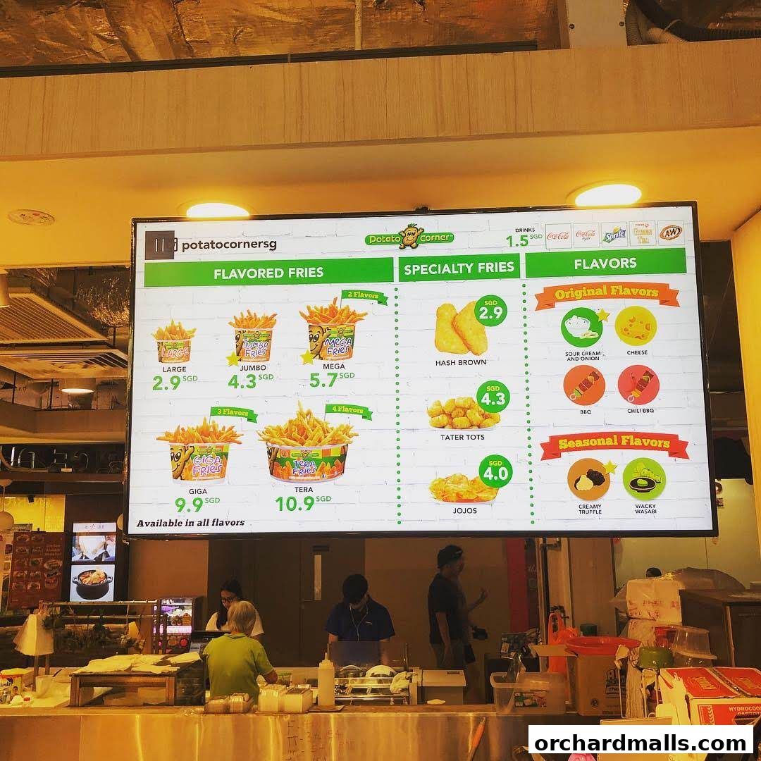 Menu page for Potato Corner