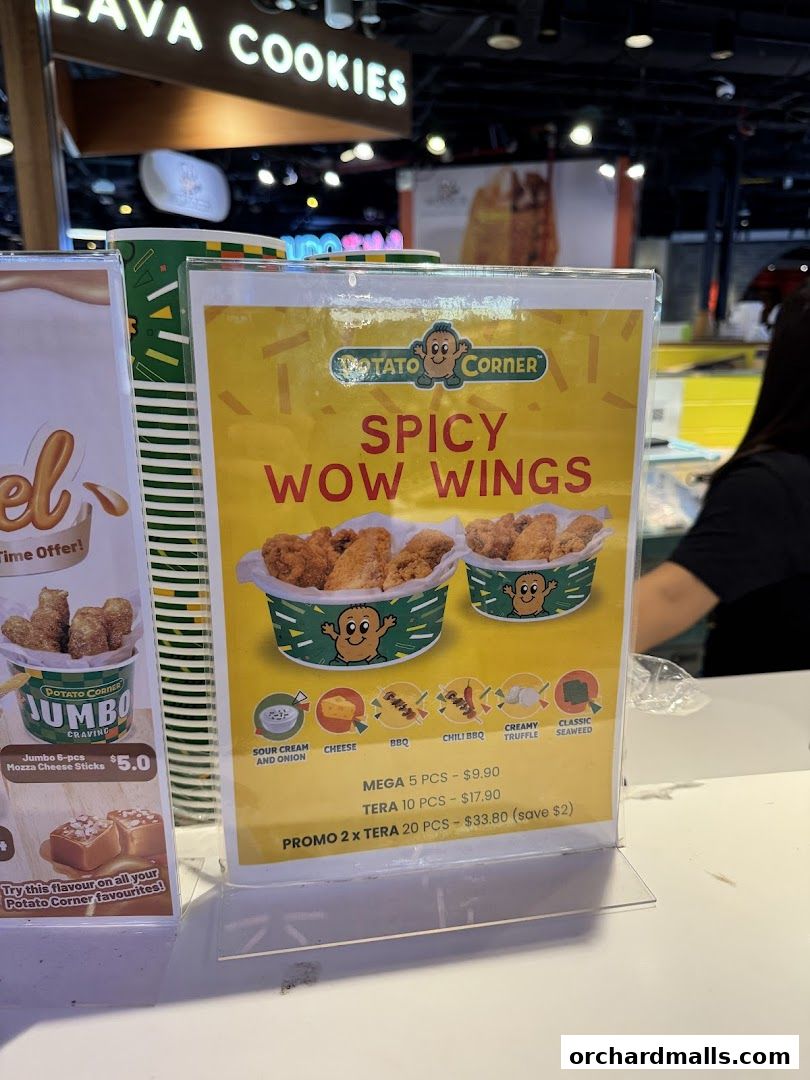 Menu page for Potato Corner