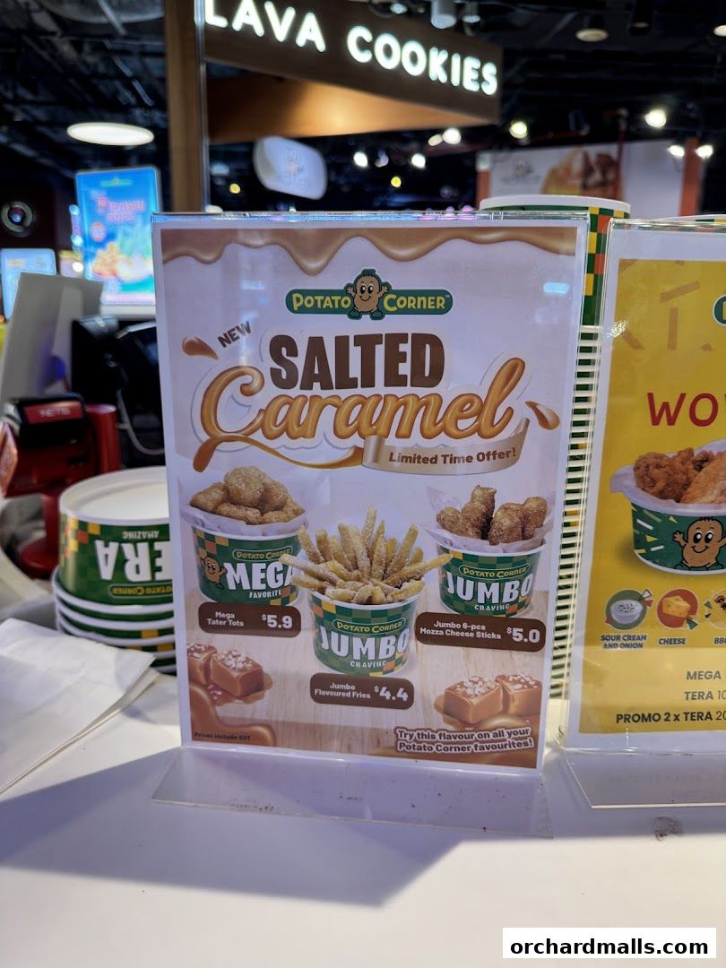 Menu page for Potato Corner