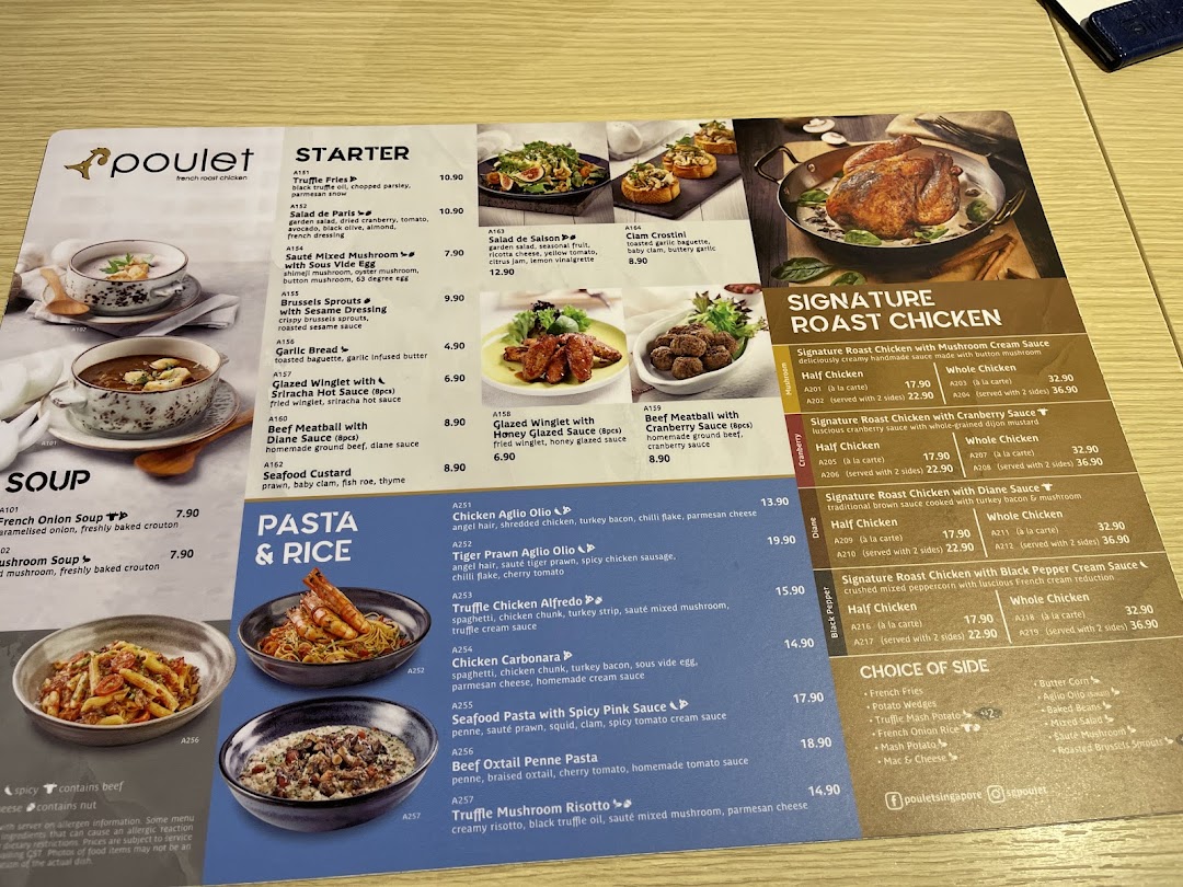 Menu page for Poulet  Brasserie - ION Orchard