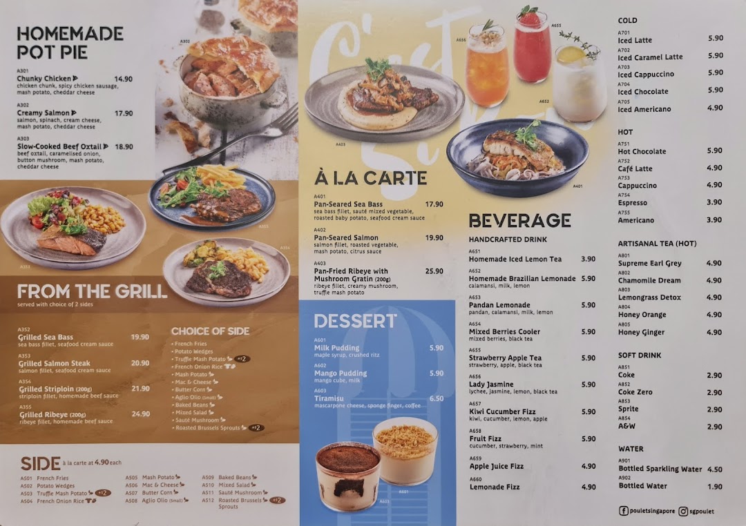 Menu page for Poulet  Brasserie - ION Orchard