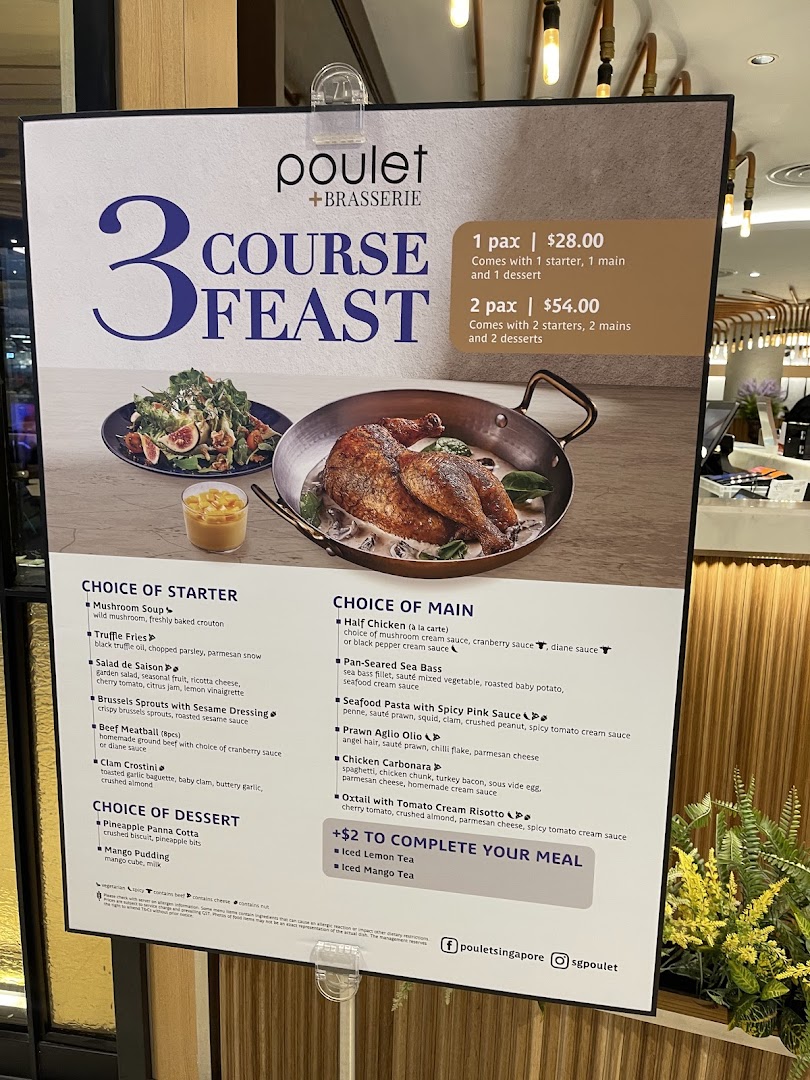 Menu page for Poulet  Brasserie - ION Orchard