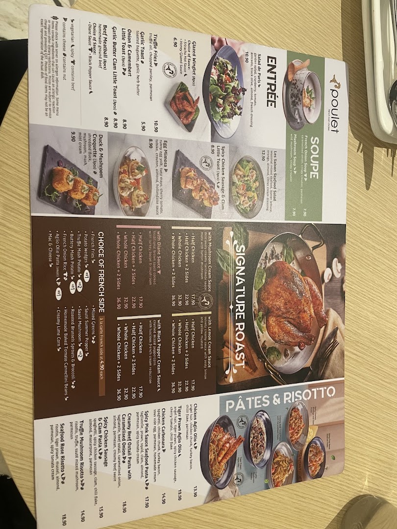 Menu page for Poulet  Brasserie - ION Orchard