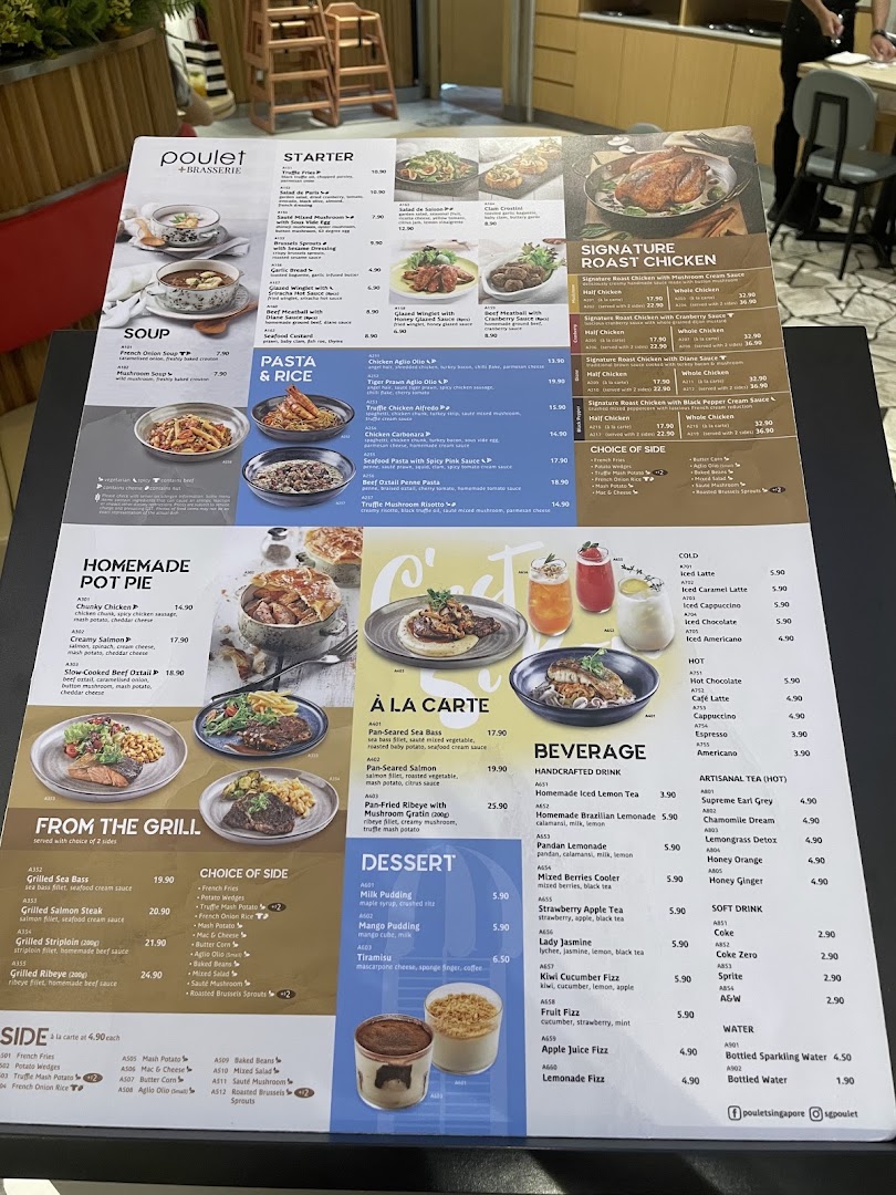 Menu page for Poulet  Brasserie - ION Orchard