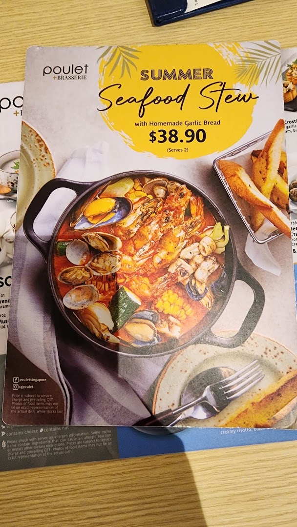 Menu page for Poulet  Brasserie - ION Orchard