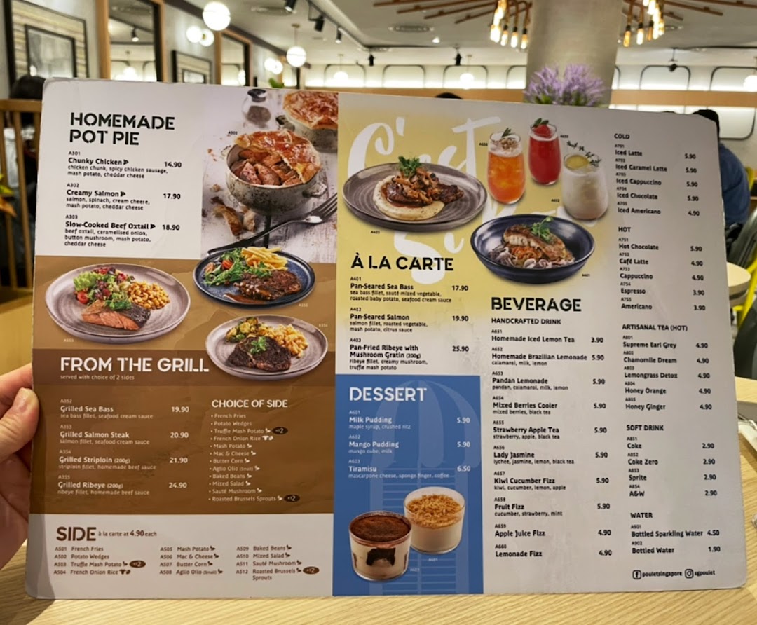 Menu page for Poulet  Brasserie - ION Orchard