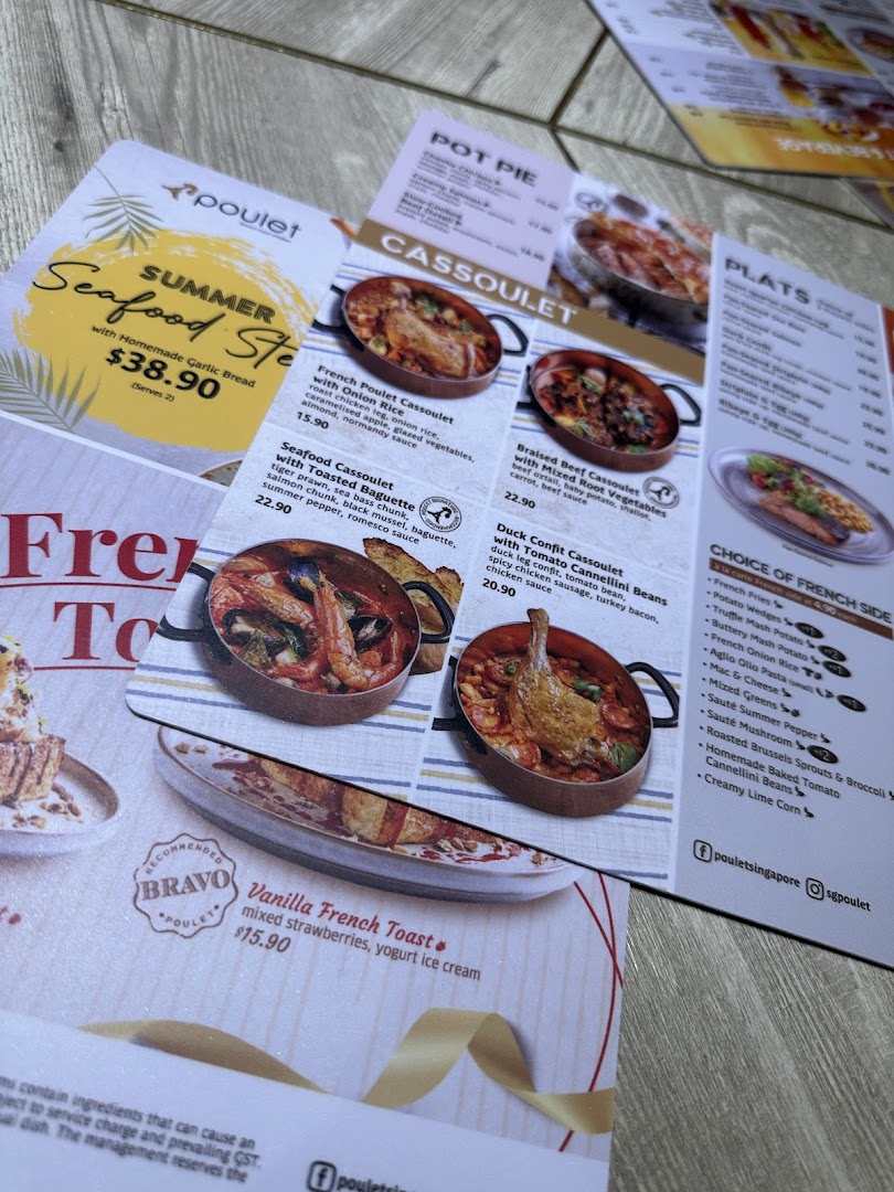 Menu page for Poulet  Brasserie - ION Orchard