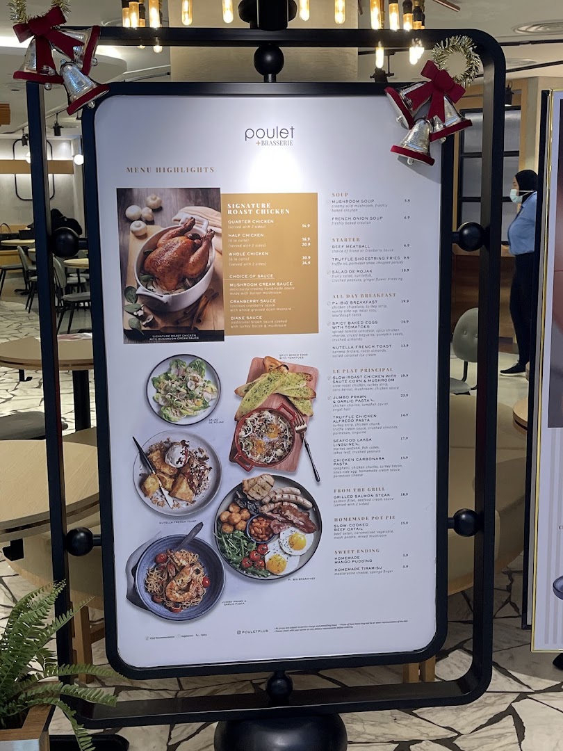 Menu page for Poulet  Brasserie - ION Orchard
