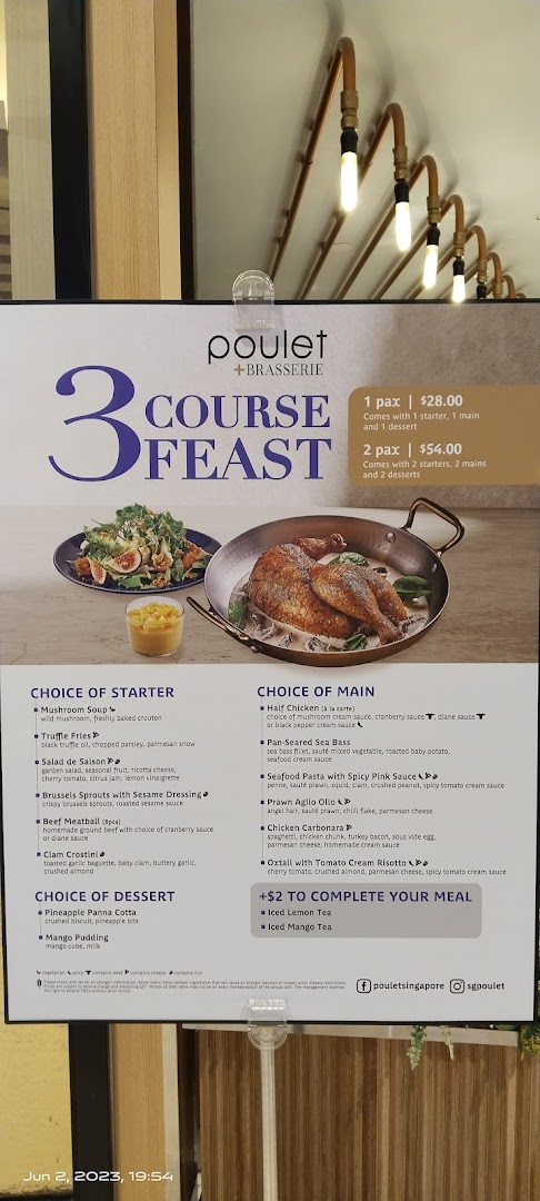 Menu page for Poulet  Brasserie - ION Orchard