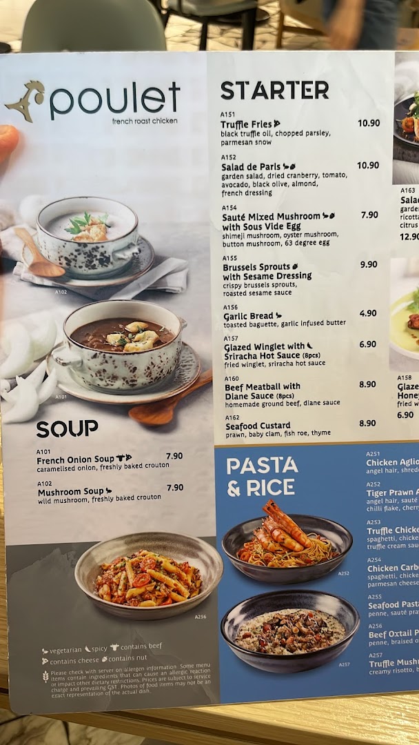 Menu page for Poulet  Brasserie - ION Orchard