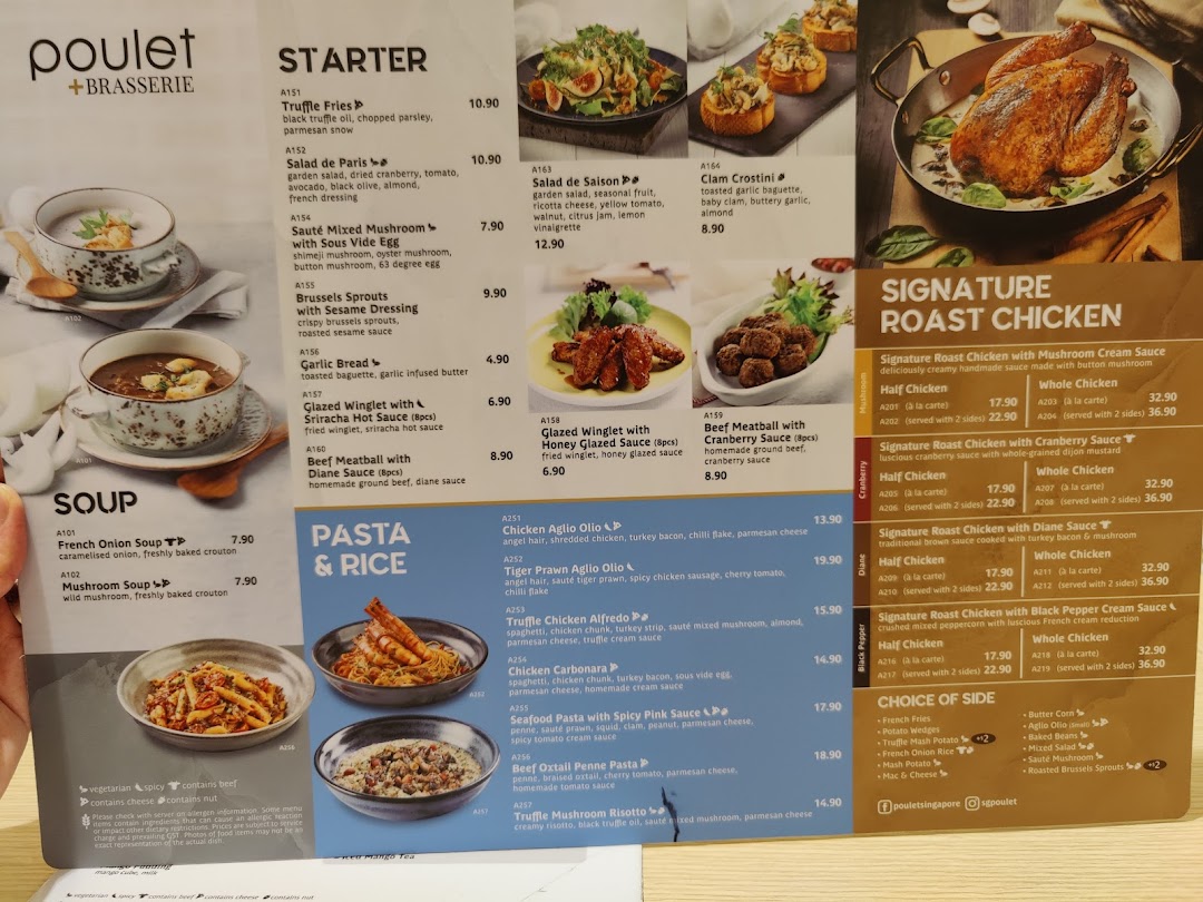 Menu page for Poulet  Brasserie - ION Orchard