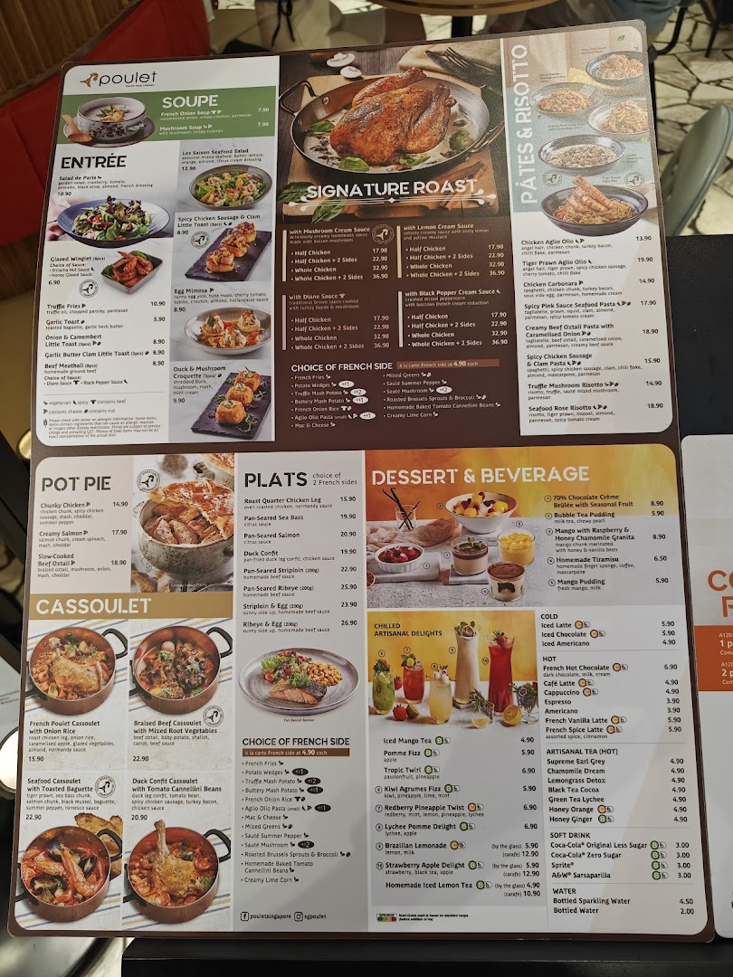 Menu page for Poulet  Brasserie - ION Orchard