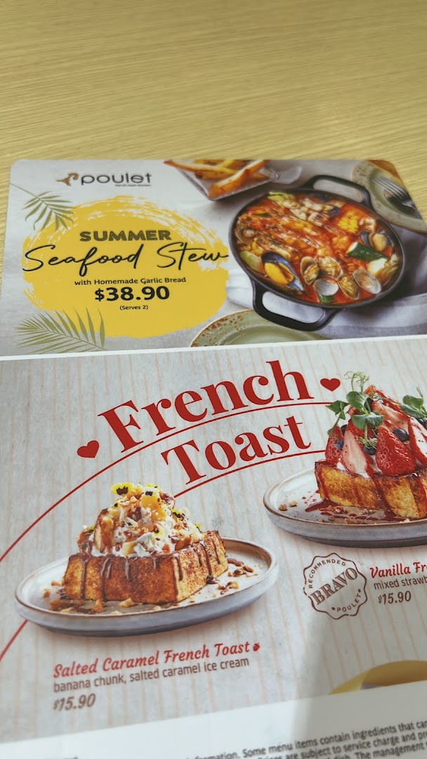 Menu page for Poulet  Brasserie - ION Orchard