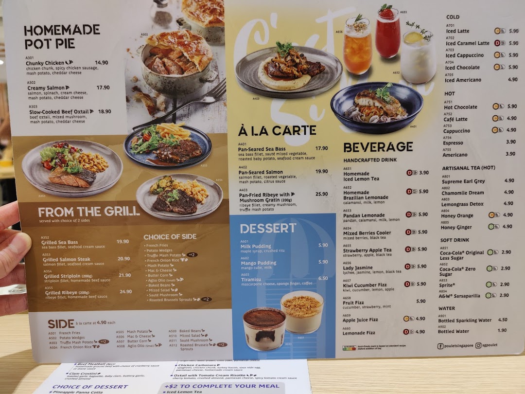 Menu page for Poulet  Brasserie - ION Orchard