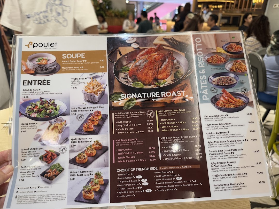Menu page for Poulet  Brasserie - ION Orchard