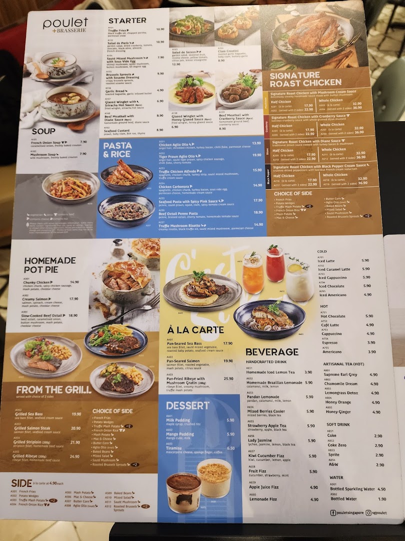 Menu page for Poulet  Brasserie - ION Orchard
