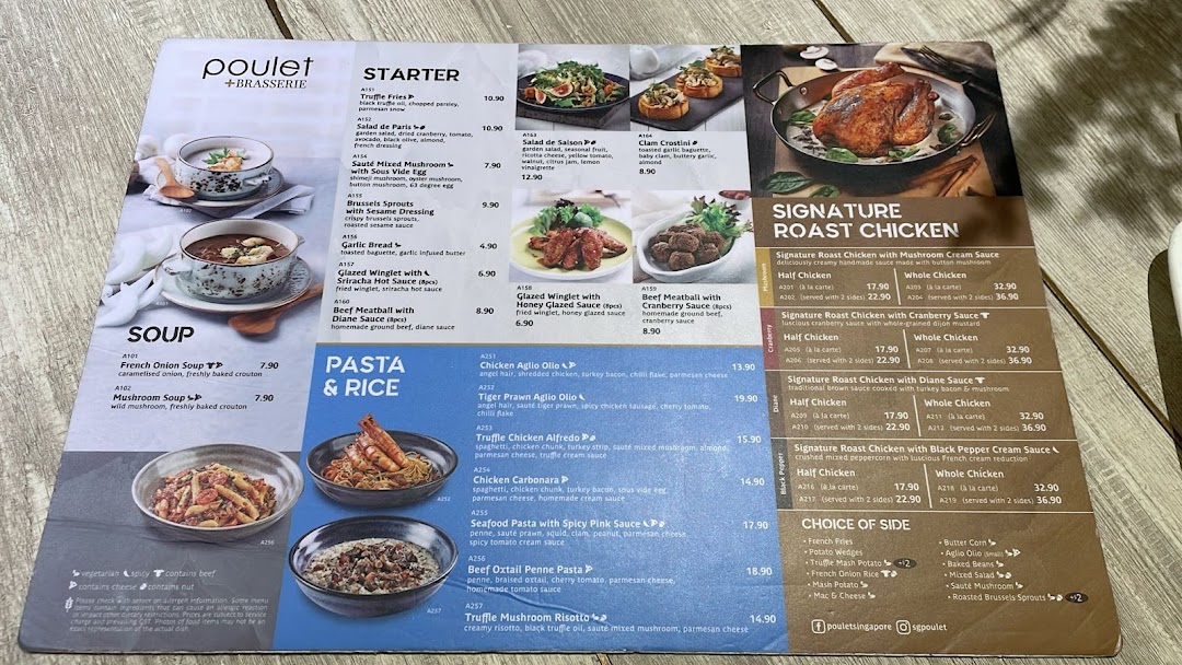 Menu page for Poulet  Brasserie - ION Orchard