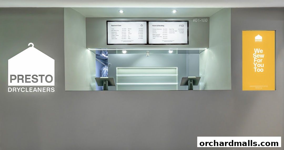 Menu page for Presto Drycleaners