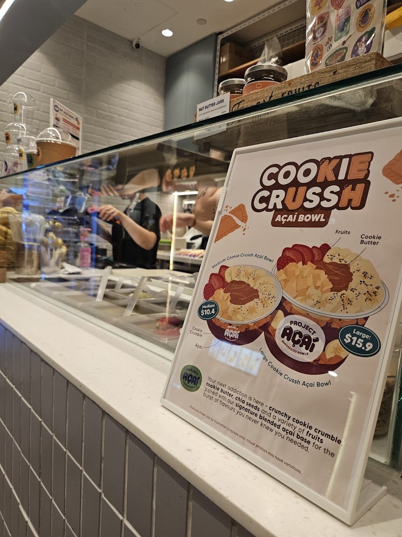 Menu page for Project Acai Ngee Ann City