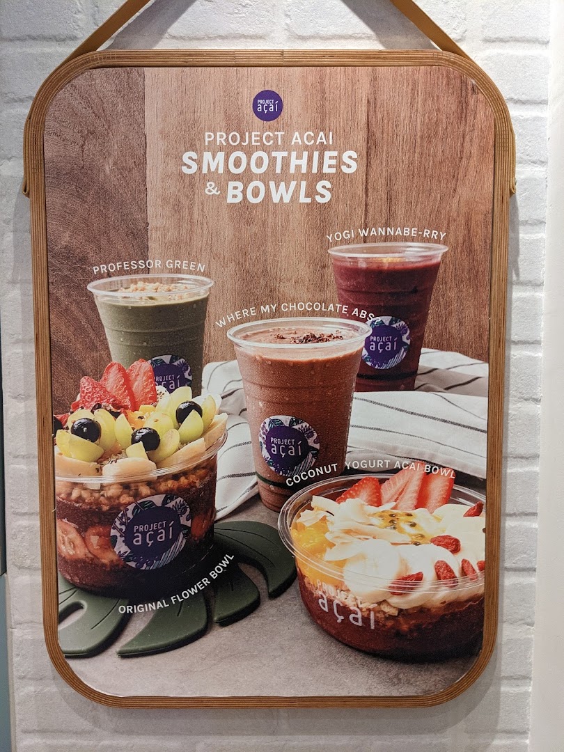 Menu page for Project Acai Ngee Ann City