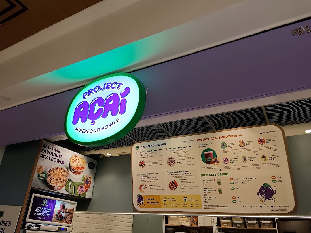 Menu page for Project Acai Ngee Ann City