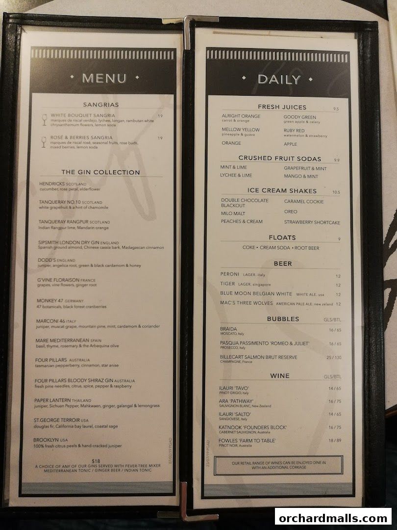 Menu page for PS.Cafe Paragon