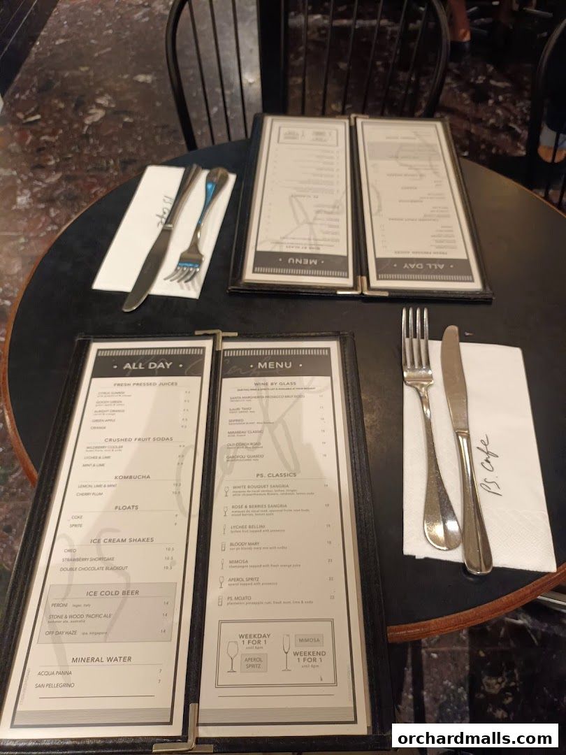 Menu page for PS.Cafe Paragon