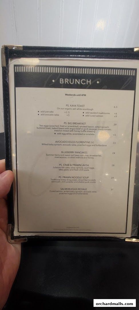 Menu page for PS.Cafe Paragon