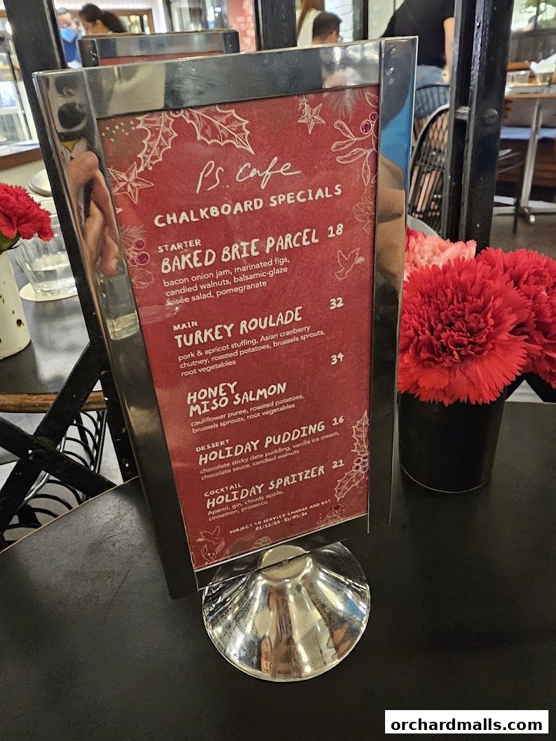 Menu page for PS.Cafe Paragon