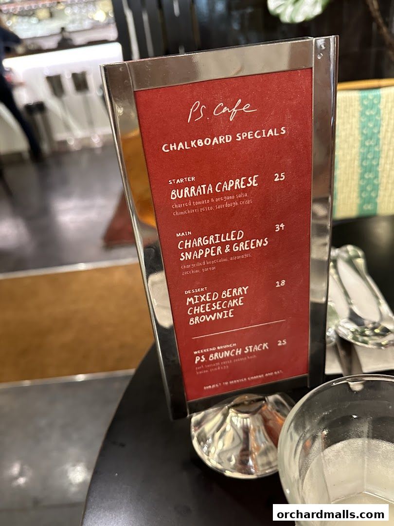 Menu page for PS.Cafe Paragon