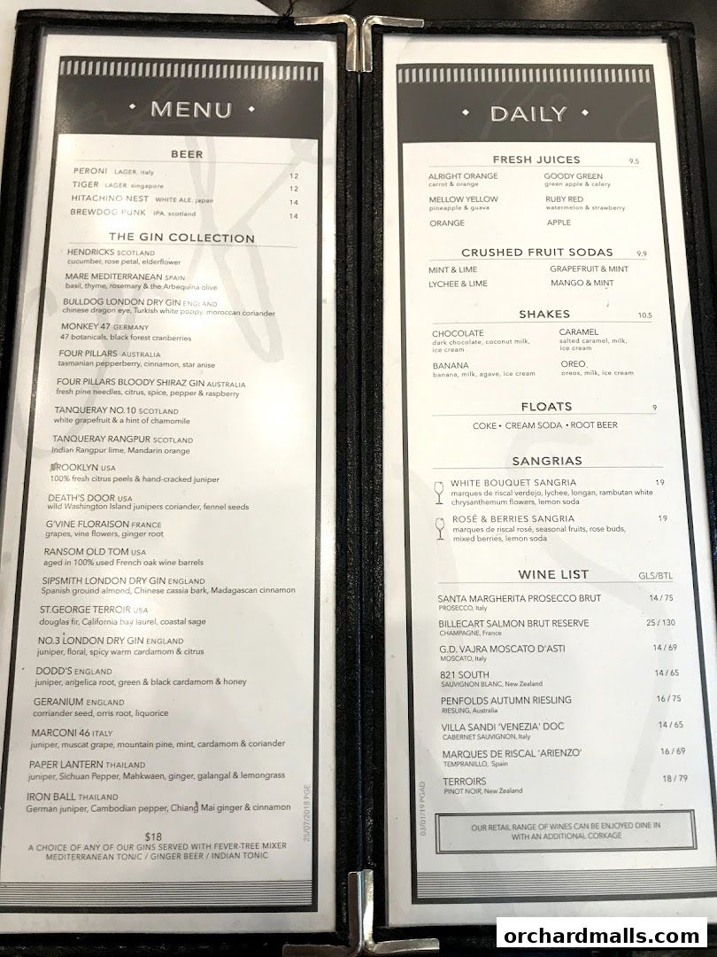 Menu page for PS.Cafe Paragon