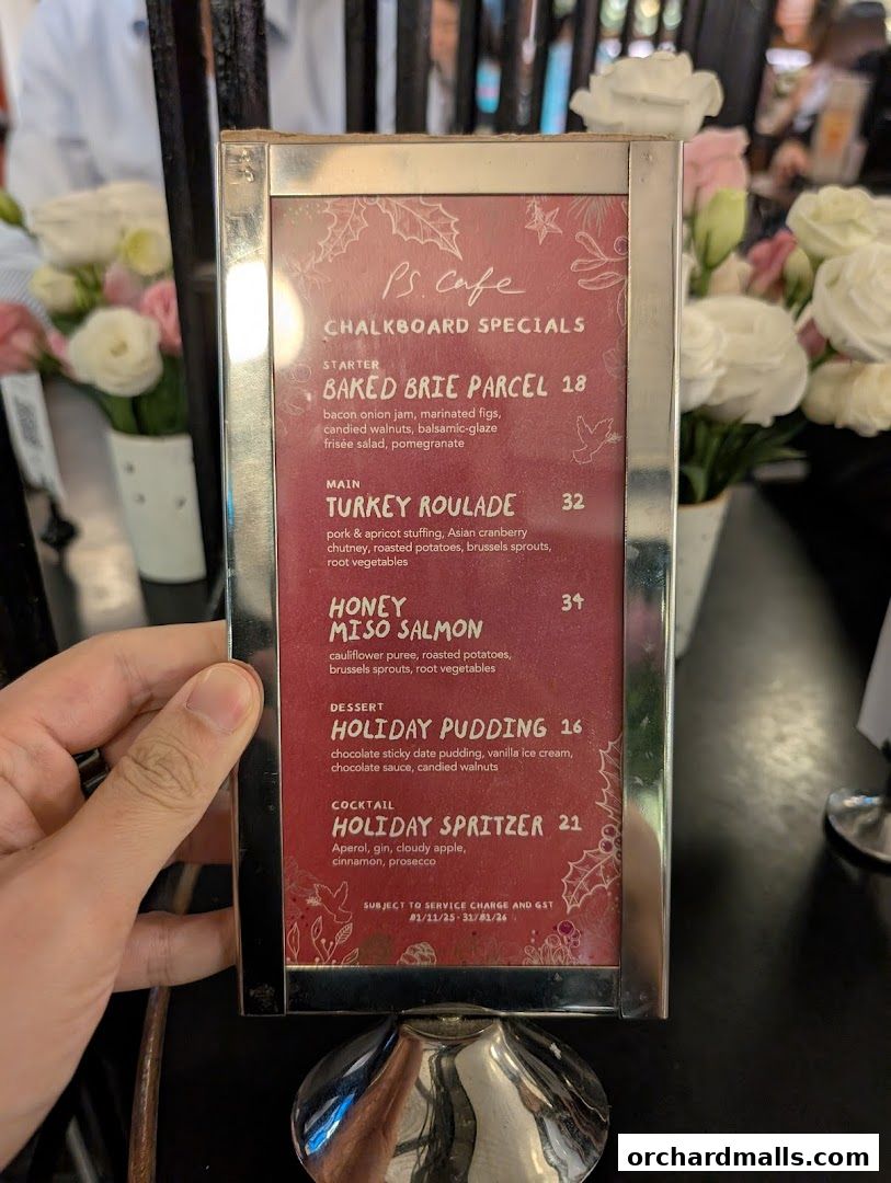 Menu page for PS.Cafe Paragon